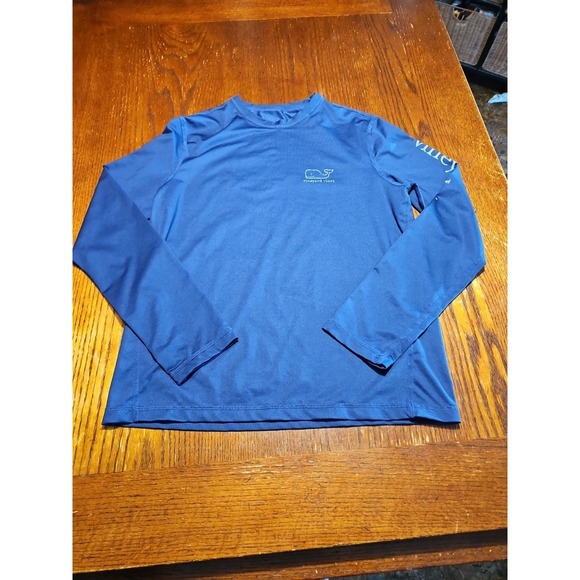 Vineyard Vines Other - Vineyard Vines Performance Long Sleeve T Shirt Youth L 14 Blue 80% Poly. (A883)